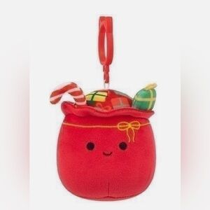 Squishmallows 3.5" Clip-On Christmas Lowell  Plush Clip